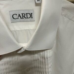 Men's White Dress Pleated Tuxedo Shirt